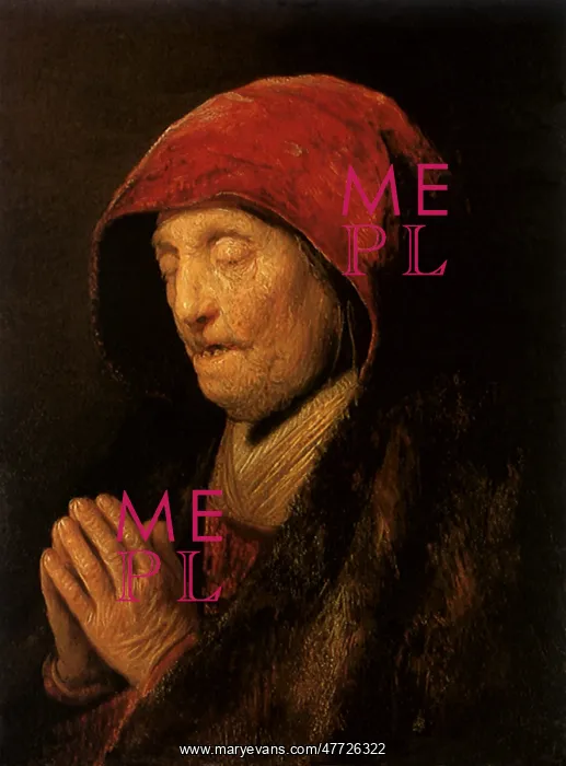 : The Prophetess Hannah Praying, by Rembrandt : The Prophetess Hannah Praying, by Rembrandt