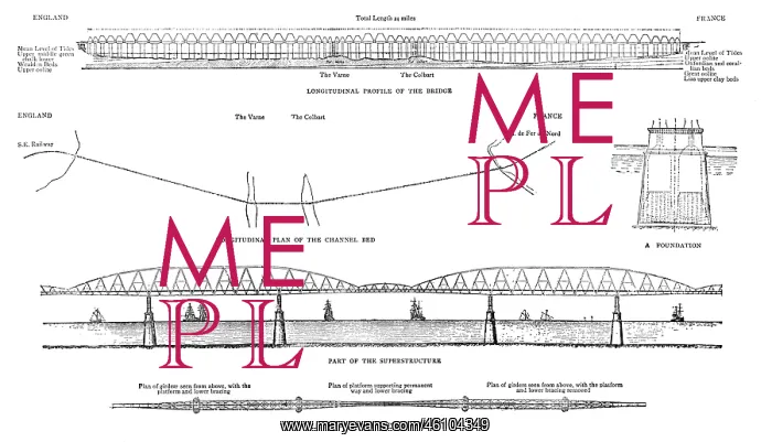 : Proposed Channel bridge, 1889 : Proposed Channel bridge, 1889