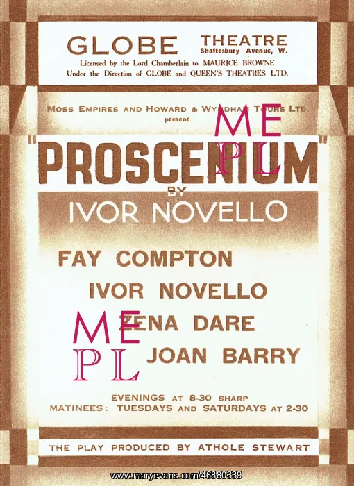 : Proscenium by Ivor Novello : Proscenium by Ivor Novello