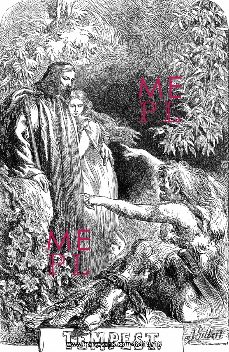 : Prospero, holding his daughter Miranda, regards : Prospero, holding his daughter Miranda, regards