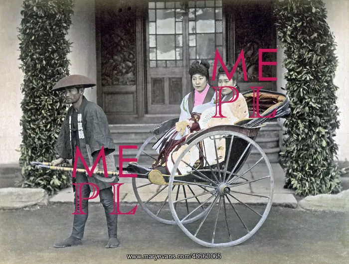  : Prostitutes in a rickshaw, Japan, circa 1880s