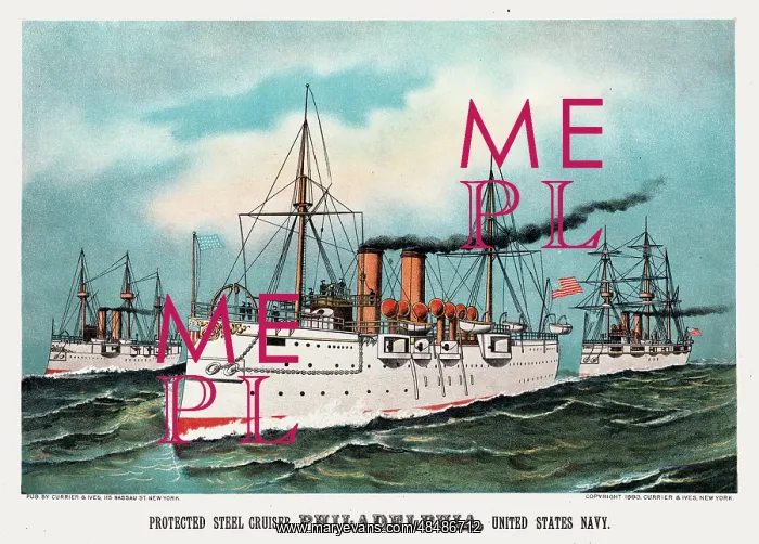 : Protected steel cruiser Philadelphia of the U.S : Protected steel cruiser Philadelphia of the U.S