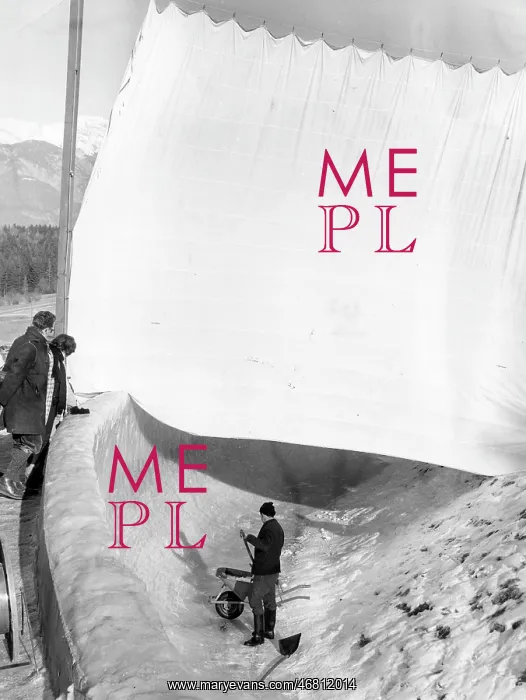 : Protecting of bobsleigh track in Igls 1964 : Protecting of bobsleigh track in Igls 1964