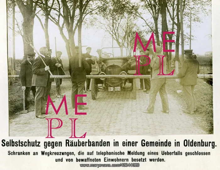 : Protection against robber bands at Oldenburg, 1921 : Protection against robber bands at Oldenburg, 1921