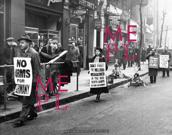 : Protest against Germany's rearmament : Protest against Germany's rearmament
