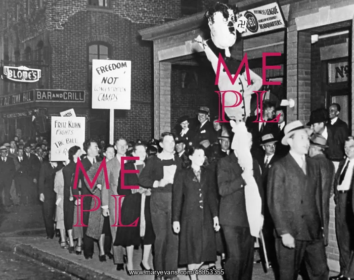 : Protest against Hitler in Union City, 1938 : Protest against Hitler in Union City, 1938