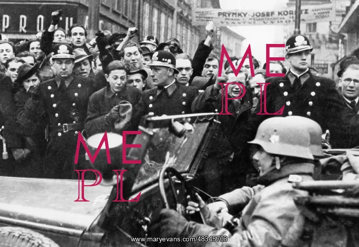 : Protest of the population of Prague, 1939 : Protest of the population of Prague, 1939