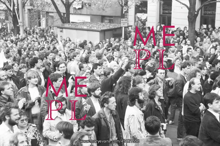 : Protest - protester - demonstration - Wenceslas Square : Protest - protester - demonstration - Wenceslas Square