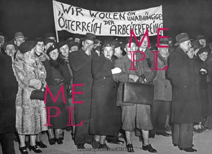 : Protest of Socialists in Vienna, 1938 : Protest of Socialists in Vienna, 1938