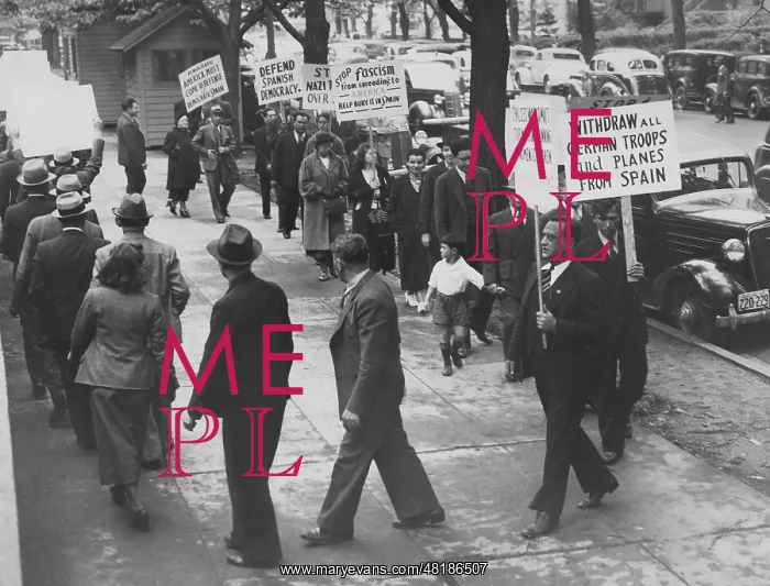 : Protest in the USA against the German involvement in the Spa : Protest in the USA against the German involvement in the Spa