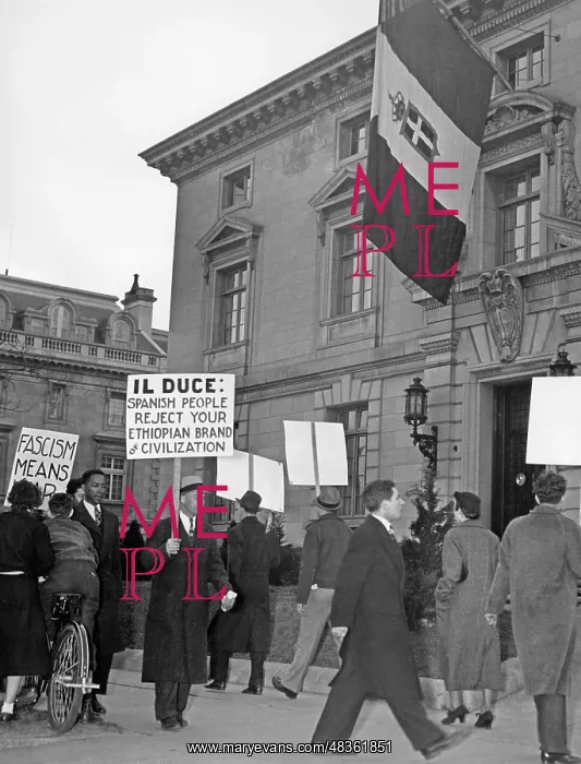 : Protesters in front of the Italian Embassy in Washington DC : Protesters in front of the Italian Embassy in Washington DC