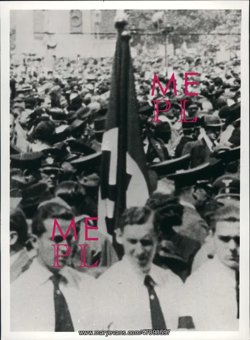  : Protesters against Kurt Waldheim on TV
