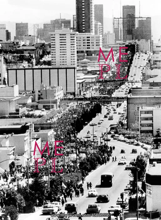 : Protesters marching along Geary Street to ? : Protesters marching along Geary Street to ?
