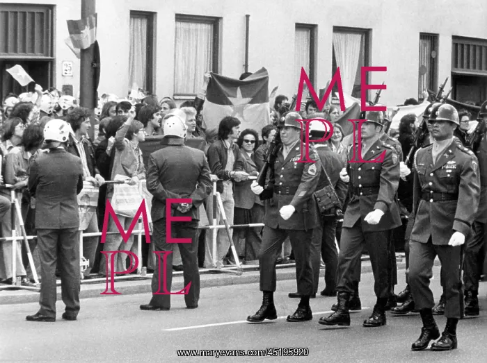 : Protests during military parade on the Armed Forces Day in : Protests during military parade on the Armed Forces Day in