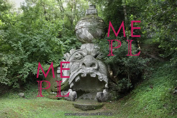 : Proteus Glaucus, Garden of Bomarzo, Bomarzo, Lazio, Italy : Proteus Glaucus, Garden of Bomarzo, Bomarzo, Lazio, Italy