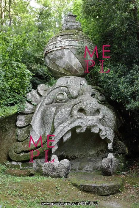: Proteus Glaucus, Garden of Bomarzo, Bomarzo, Lazio, Italy : Proteus Glaucus, Garden of Bomarzo, Bomarzo, Lazio, Italy