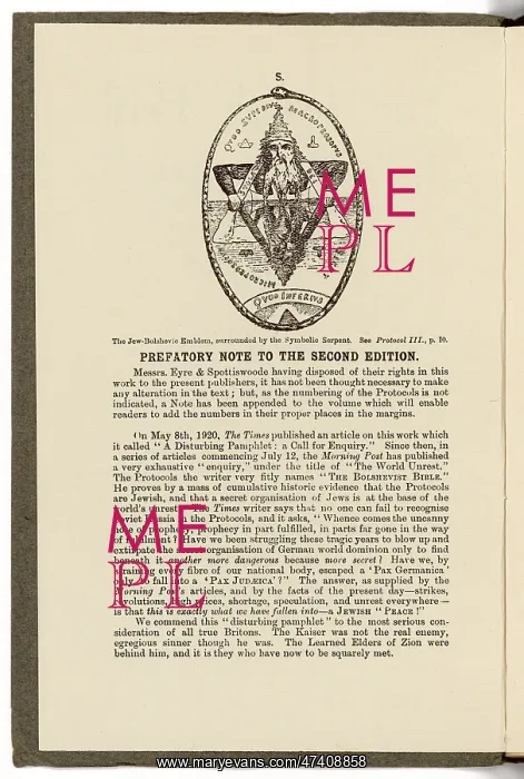 : PROTOCOL / ELDERS OF ZION : PROTOCOL / ELDERS OF ZION