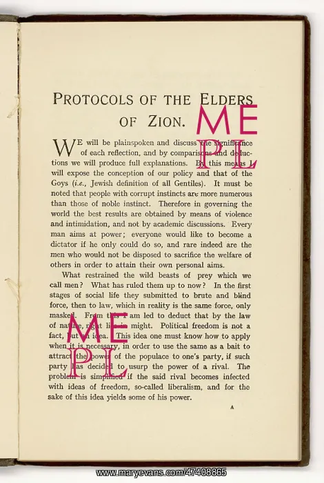 : PROTOCOL / ELDERS OF ZION : PROTOCOL / ELDERS OF ZION