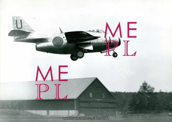 : The prototype Saab J29, 29001, takes-off for its first f : The prototype Saab J29, 29001, takes-off for its first f