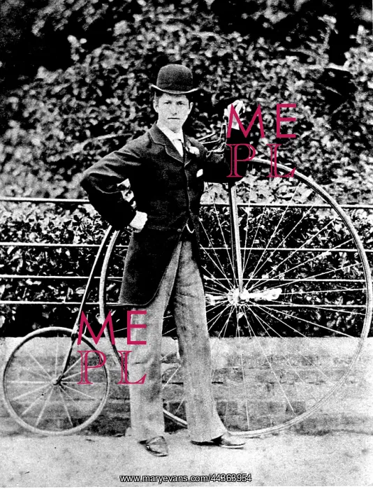  : Proud owner and his penny farthing bicycle