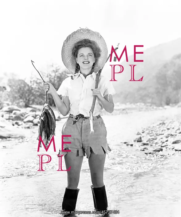  : Proudly displaying her catch of the day