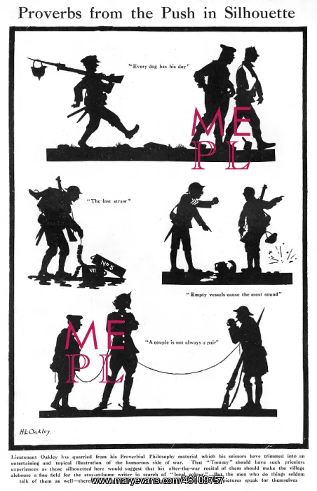 : Proverb from the Push in Silhouette by H. L. Oakley : Proverb from the Push in Silhouette by H. L. Oakley