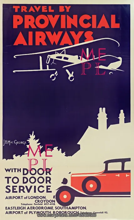 : Provincial Airways Poster : Provincial Airways Poster