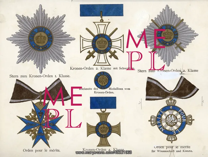 : Prussian orders, 1900 : Prussian orders, 1900