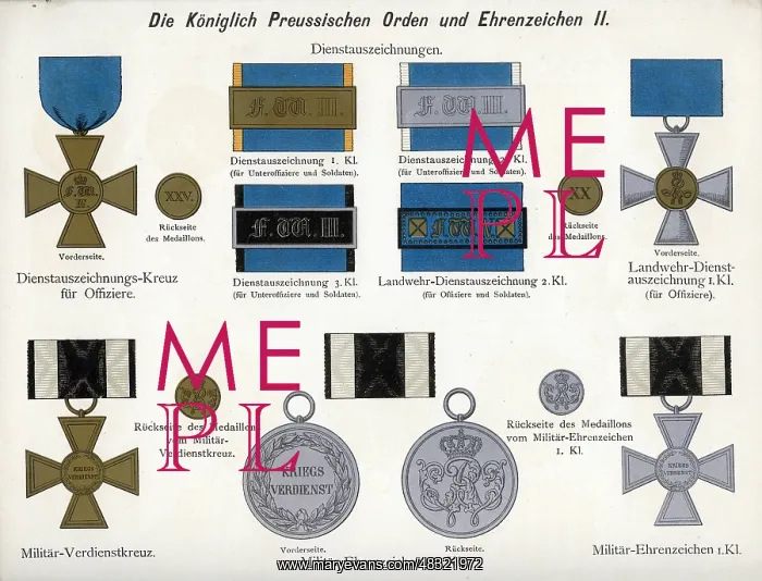 : Prussian orders, 1900 : Prussian orders, 1900