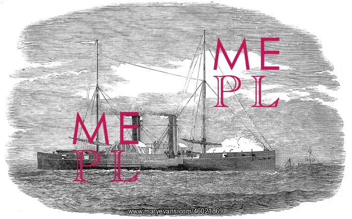 : The Prussian War-Steamer, Nix, 1851 : The Prussian War-Steamer, Nix, 1851