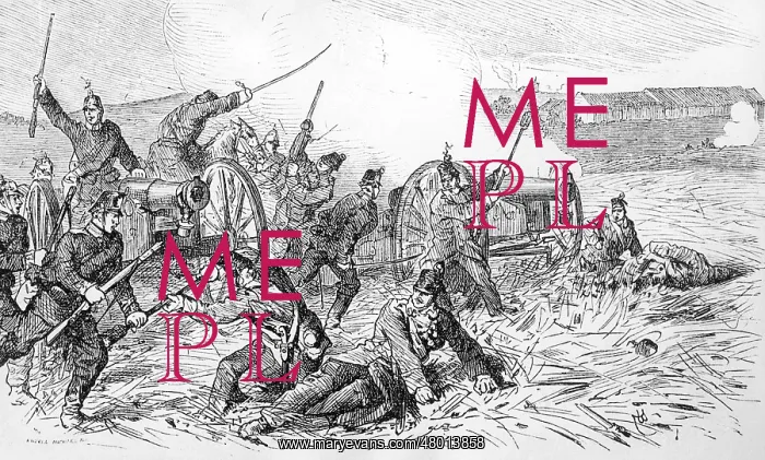 : Prussians attack an Austrian battery during the battle of Ko : Prussians attack an Austrian battery during the battle of Ko