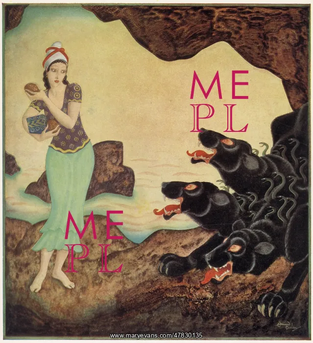 : Psyche and Cerberus - Edmund Dulac : Psyche and Cerberus - Edmund Dulac