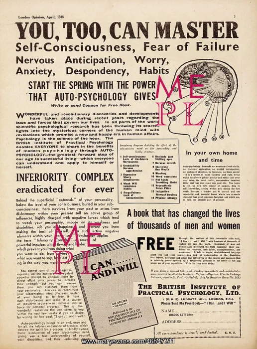 : PSYCHOLOGY BOOKLET AD : PSYCHOLOGY BOOKLET AD