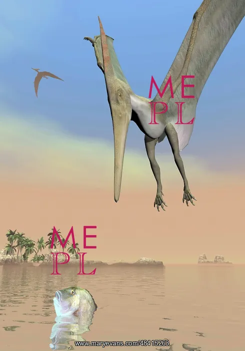 : Pteranodon fishing for food : Pteranodon fishing for food