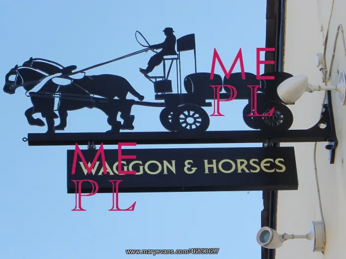 : Pub sign at Newtown, Powys, Wales : Pub sign at Newtown, Powys, Wales