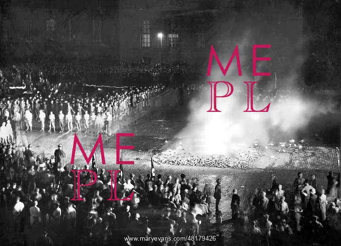 : Public Burning of Books in Berlin, 1933 : Public Burning of Books in Berlin, 1933