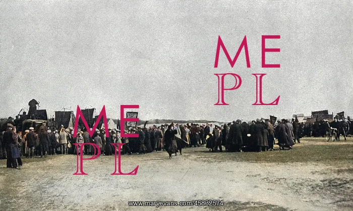 : Public gathering to hear a speech during Revolution, Russia : Public gathering to hear a speech during Revolution, Russia