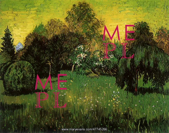: Public Park with Weeping Willows... by Van Gogh : Public Park with Weeping Willows... by Van Gogh