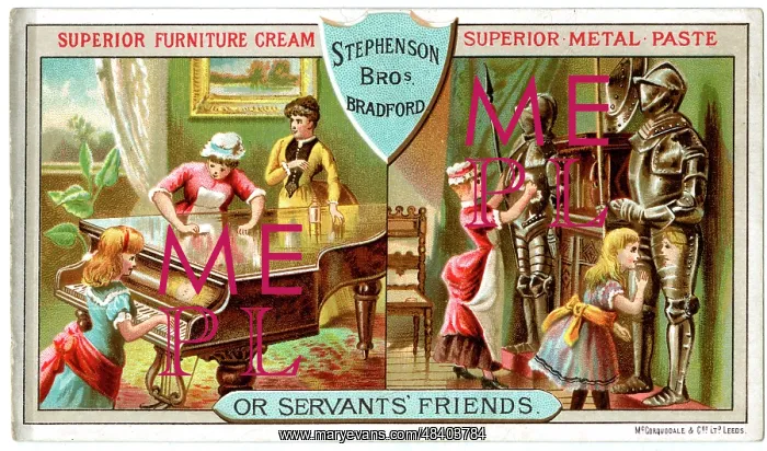 : Publicity card, Stephenson Bros, Superior Furniture Cream : Publicity card, Stephenson Bros, Superior Furniture Cream
