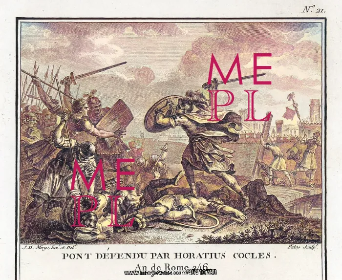 : Publius Horatius Cocles defending the Tiber bridge : Publius Horatius Cocles defending the Tiber bridge