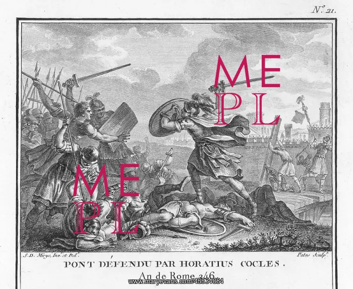 : Publius Horatius Cocles defending the Tiber bridge : Publius Horatius Cocles defending the Tiber bridge