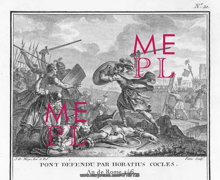 : Publius Horatius Cocles defending the Tiber bridge : Publius Horatius Cocles defending the Tiber bridge
