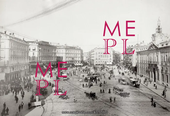  : The Puerta del Sol, public square in Madrid, Spain