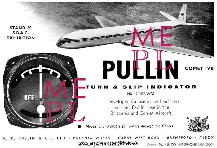 : Pullin Flight Instruments. Pullin Turn & Slip Indicator : Pullin Flight Instruments. Pullin Turn & Slip Indicator