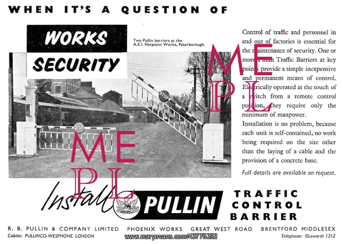 : Pullin Traffic Control Barriers 1960 : Pullin Traffic Control Barriers 1960