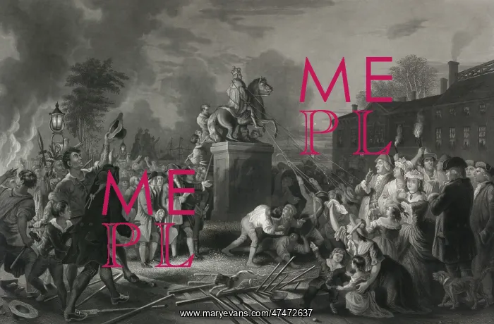  : Pulling down the statue of George III by the Sons of Freedom