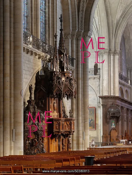 : Pulpit, Cathedrale Saint-Maurice, Angers, Maine-et-Loire, France : Pulpit, Cathedrale Saint-Maurice, Angers, Maine-et-Loire, France