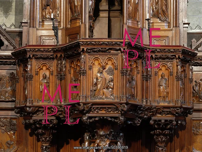 : Pulpit, Cathedrale Saint-Maurice, Angers, Maine-et-Loire, France : Pulpit, Cathedrale Saint-Maurice, Angers, Maine-et-Loire, France