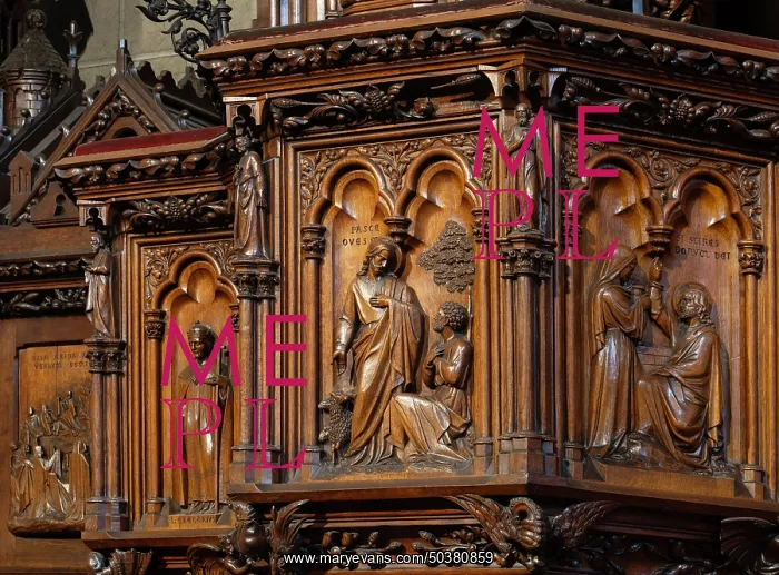 : Pulpit, Cathedrale Saint-Maurice, Angers, Maine-et-Loire, France : Pulpit, Cathedrale Saint-Maurice, Angers, Maine-et-Loire, France