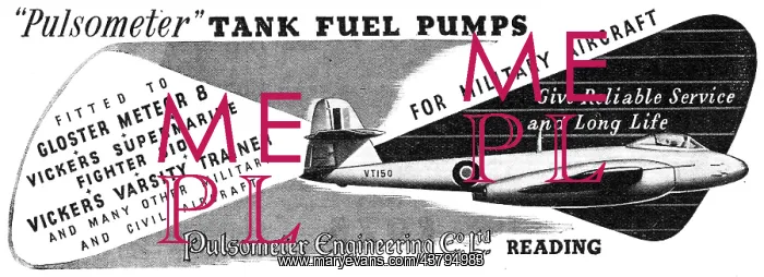 : Pulsometer Aero Engine Fuel Pumps 1950 : Pulsometer Aero Engine Fuel Pumps 1950
